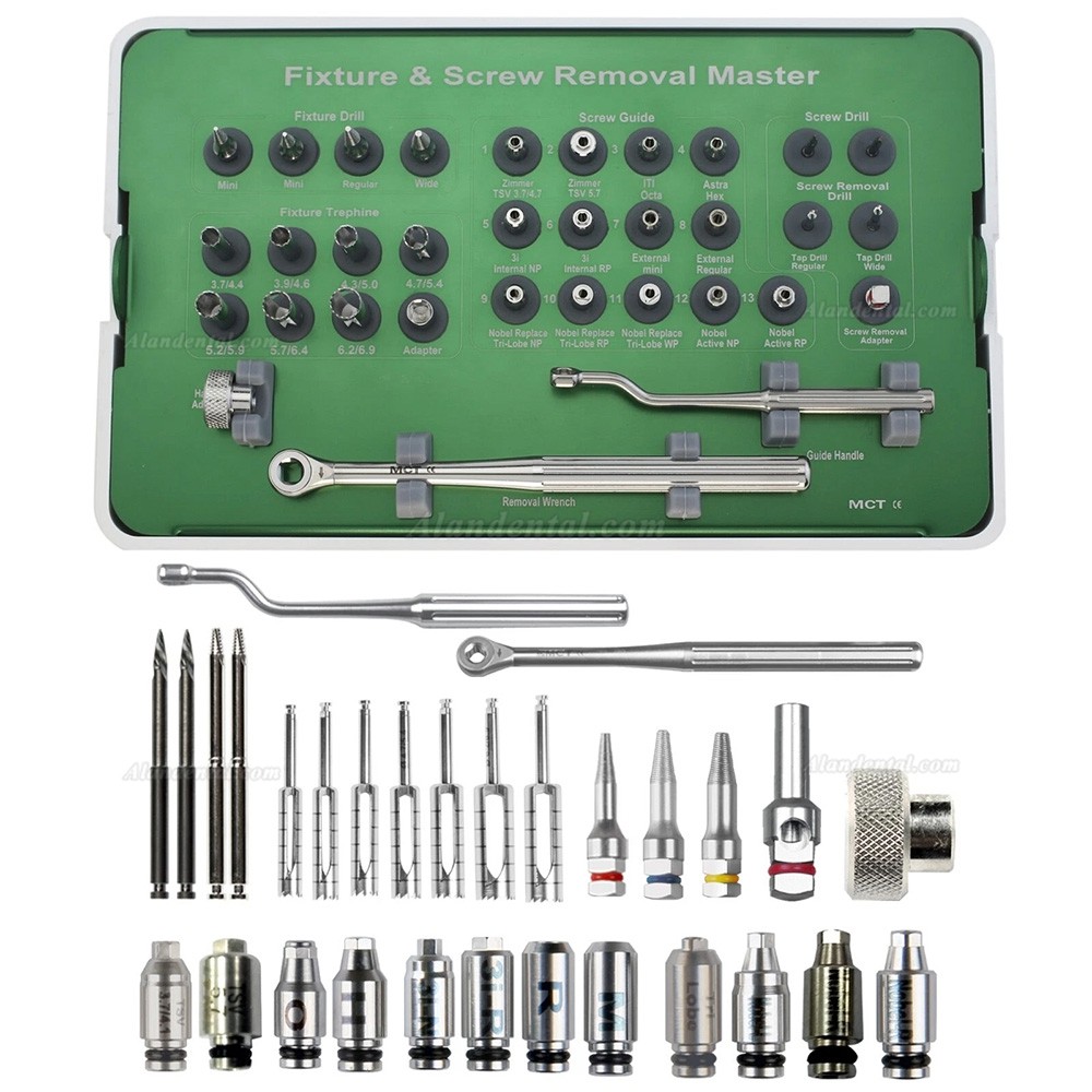 Implant Fixture & Screw Removal Master Kit MCT FSRK-02 Drill Guide Remover